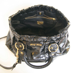 Sac MIU MIU en vernis noir