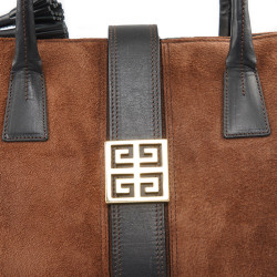 Sac daim GIVENCHY marron