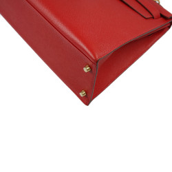 Kelly II sellier HERMES 32 Epsom rouge casaque