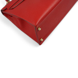 Kelly II sellier HERMES 32 Epsom rouge casaque