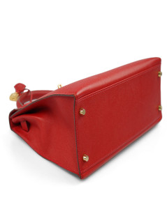 Kelly II sellier HERMES 32 Epsom rouge casaque