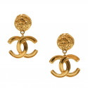CHANEL clip-on earrings pendants CC monogram