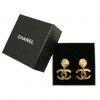 CHANEL clip-on earrings pendants CC monogram
