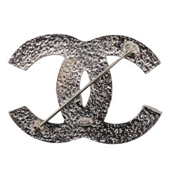 Broche CHANEL cristal taille baguette