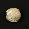 CHRISTIAN DIOR Vintage rhinestone-paved gold brooch