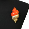 CHRISITAN DIOR imposing coral shell brooch-pendant