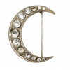 Broche YSL croissant de lune strass