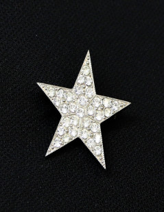 Broche YSL étoile strass Vintage