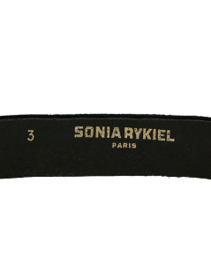 SONIA RYKIEL black suede and rhinestones belt