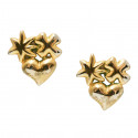 CHRISTIAN LACROIX gold heart clip-on earrings