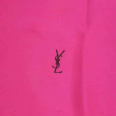 Mini carré YSL soie fuschia