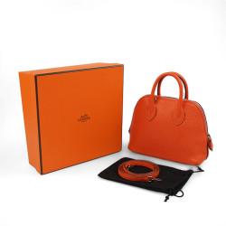 HERMES Mini Bolide goat Myzore orange Poppy