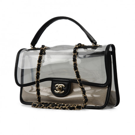 CHANEL  transparent bag,...