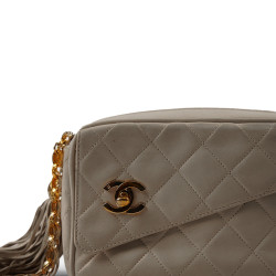 Sac vintage caméra CHANEL écru