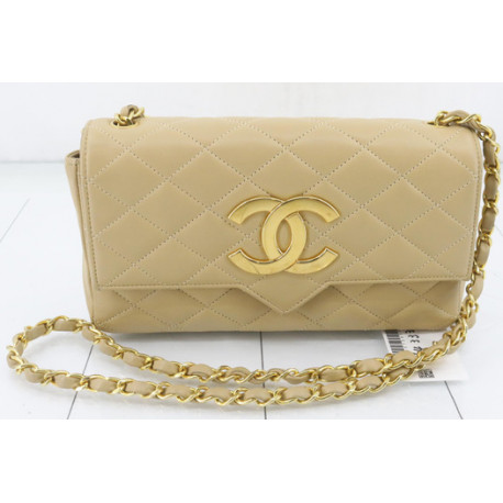 Sac CHANEL beige gros CC