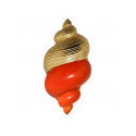 CHRISITAN DIOR imposing coral shell brooch-pendant