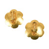 CHANEL Vintage 1970 camellia pearl clip-on earrings