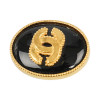 Broche CHANEL émaillée noire 1996