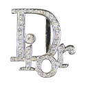 CHRISTIAN DIOR silver and rhinestones belt buckle