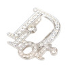 CHRISTIAN DIOR silver and rhinestones belt buckle