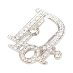 Boucle de ceinture CHRISTIAN DIOR argent strass