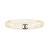 CHANEL transparent and pearly resin bracelet