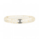 CHANEL transparent and pearly resin bracelet