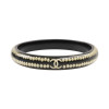 CHANEL fine black resin and pearl bracelet