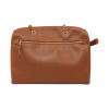 CHANEL brown grained leather tote bag 