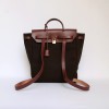 sac HERMES Herbag toile marron PM