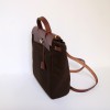 sac HERMES Herbag toile marron PM