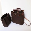 sac HERMES Herbag toile marron PM