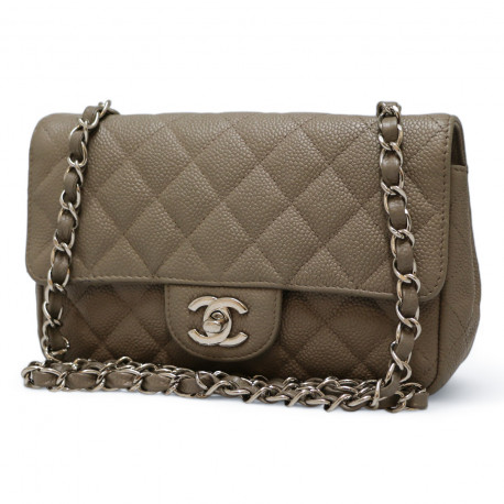 Mini timeless CHANEL gris cuir  caviar