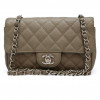 Mini timeless CHANEL gris cuir caviar