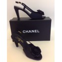 Shoes CHANEL t 38.5 black Camellia