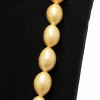 CHANEL vintage pearly light citrine molten glass beads long necklace