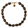 Chocker CHANEL perles nacrées marron glacé