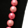 CHANEL vintage pearly pink molten glass long beaded necklace