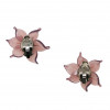 MARGUERITE DE VALOIS amethyst flower clip-on earrings