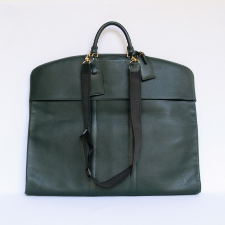 Garment bag LOUIS VUITTON green epi leather - VALOIS VINTAGE PARIS