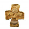 CHRISTIAN LACROIX vintage golden cross clip-on earrings 