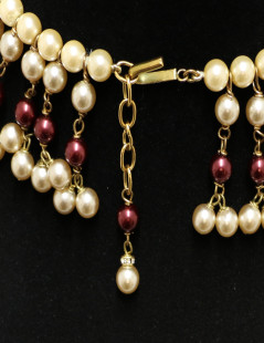 Collier MARGUERITE DE VALOIS perles pendantes