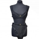 CHRISTIAN DIOR black two-piece bathing suit