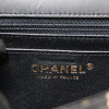 Sac CHANEL imitation crocodile noir peint c h a n e l doré