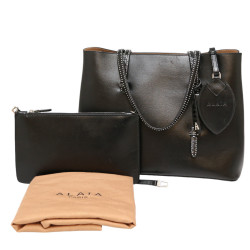 Sac ALAIA cuir box noir