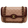 Sac classique CHANEL rose et bordeaux