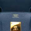 HERMES Birkin 30 blue leather and gold hardware