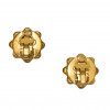 CHANEL vintage red and gold clip-on earrings