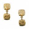 CHANEL vintage gold ans black clip-on earrings