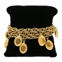 CHANEL vintage multi-row gold pendants bracelet